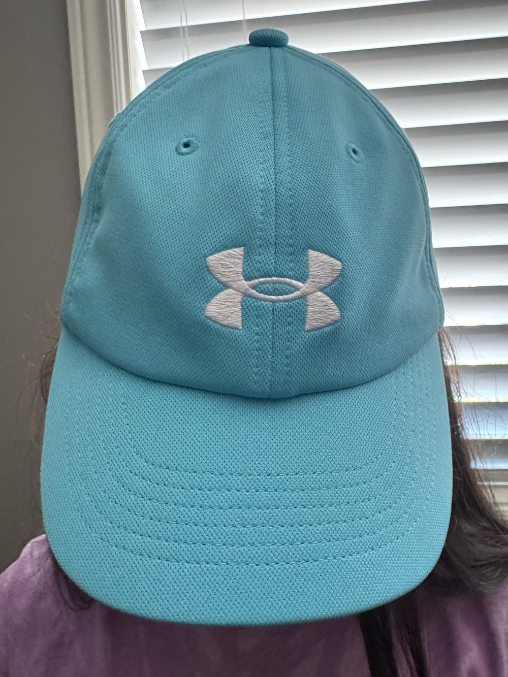 Under Armour Aqua Blue Baseball Cap with White Logo - One Size